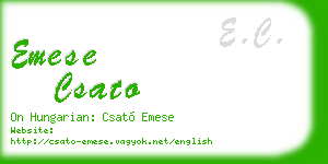 emese csato business card