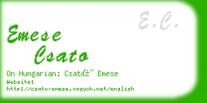 emese csato business card